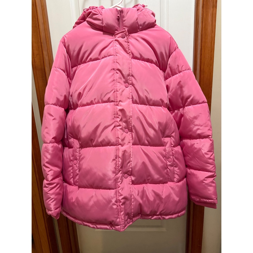 Fashion Nova Speak My Mind Puffer Jacket Pink Hooded Quilted Coat 3X NYJK446